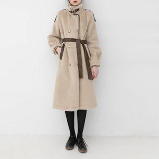 Fluffy Double-breasted Jacket / Coat