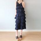 V-neck Sleeveless Midi Layered Dress