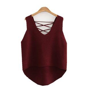 Cross Back Knit Vest