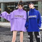 Couple Matching Lettering Loose-fit Pullover
