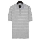 Big-size (xl~xxxl) Stripe Polo Shirt