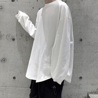 Plain Oversize Long-sleeve Sweatshirt