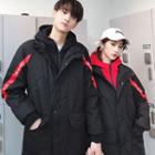 Couple Matching Mock Two Piece Hooded Padded Coat