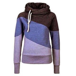 Color-block Long-sleeve Hoodie