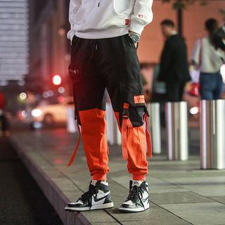 Color-block Cargo Jogger Pants