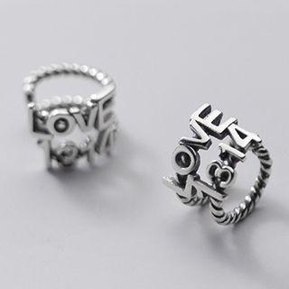925 Sterling Silver Love 1314 Cuff Earring 1 Pair - S925 Silver - Silver - One Size