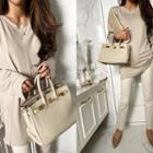 Round-hem Silky T-shirt