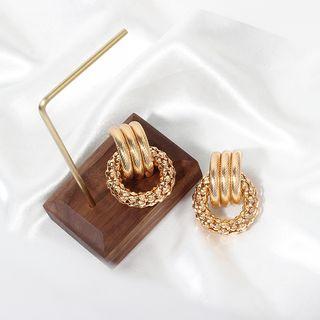 Interlocking Metal Hoop Earring
