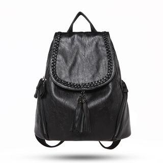 Tasseled Genuine Leather Backpack