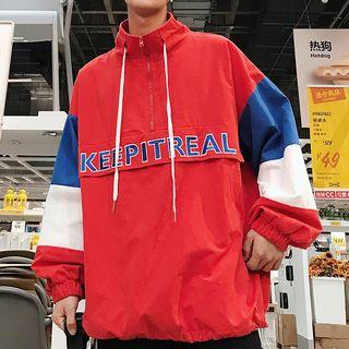 Letter Color Block Sweatshirt