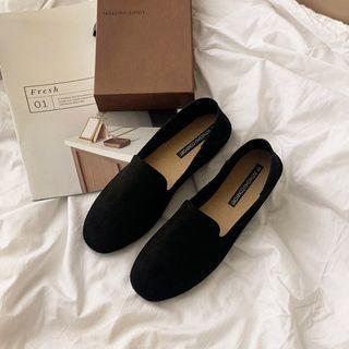 Foldable Faux-suede Loafers