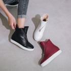Platform Front Zip Short Boots