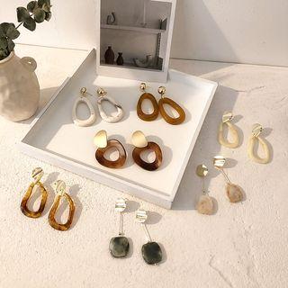 Irregular Acetate Hoop Earring