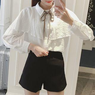 Tiered Linen Cotton Blouse