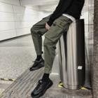 Plain Cropped Tapered Cargo Pants