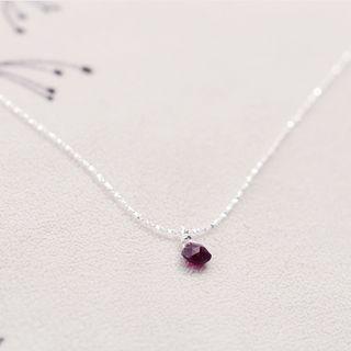 925 Sterling Silver Gemstone Pendant Necklace