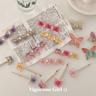 Faux Pearl Butterfly Hair Pin