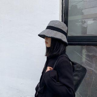Houndstooth Bucket Hat As Shown In Figure - One Size