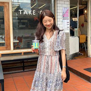 Paisley Midi Shirtwaist Dress