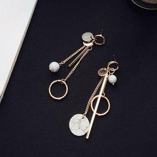 Marble Non-matching Drop Earrings