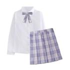 Shirt / Bow / Plaid Skirt / Set