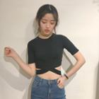 Cropped Short-sleeve Top