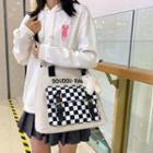 Check Panel Crossbody Bag