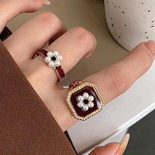 Beaded Floral Ring