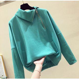 Zip-detailed Pullover