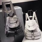 Faux-leather Large Backpack