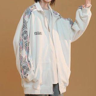 Paisley Panel Zip-up Jacket