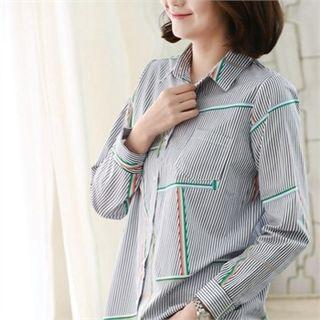 Multi-color Pattern Stripe Shirt