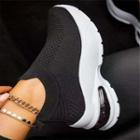 Platform Wedge Heel Knit Sneakers