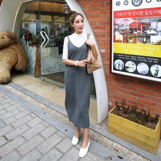 Spaghetti-strap Slit-side Long Dress