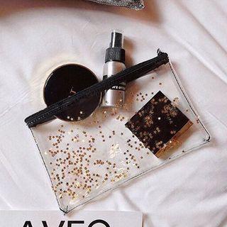 Star Glittered Zip Pouch