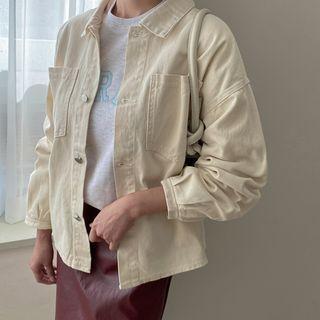 Balloon-sleeve Shirt Jacket