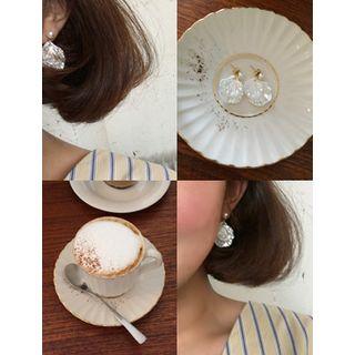 Faux-pearl Shell Earrings