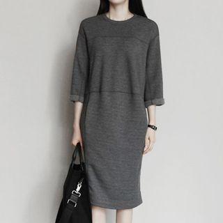 Plain Midi Sheath Dress