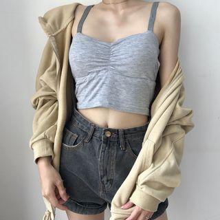 Spaghetti Strap Open-back Padded Top