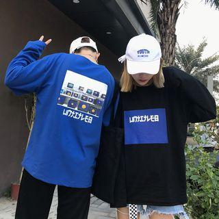 Print Couple Matching Long-sleeve T-shirt