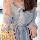 Pinstriped Oversize Shirt
