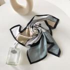 Printed Square Silk Scarf Gray - One Size