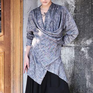 Long-sleeve Draped T-shirt