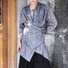 Long-sleeve Draped T-shirt