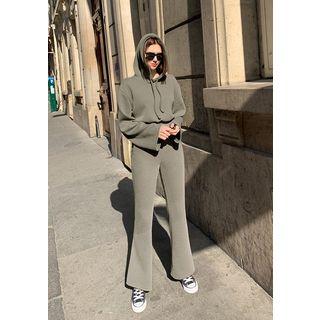 Hoodie & Pants Rib-knit Lounge Set