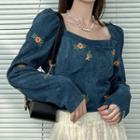Corduroy Floral Top