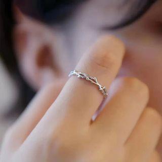 925 Sterling Silver Branches Ring Silver - One Size