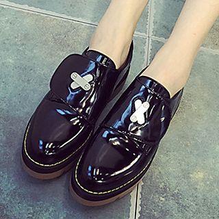Platform Glitter Loafers