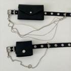 Chain Layered Faux Leather Belt Bag