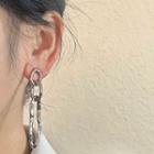 Interlocking Hoop Alloy Dangle Earring 1 Pair - 2618a - Silver - One Size